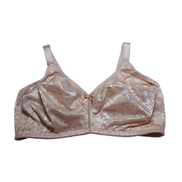 Bali Double Support Spa Closure Wireless Bra Sz 40D Champagne Full Coverage 3372 - Picture 2 of 7